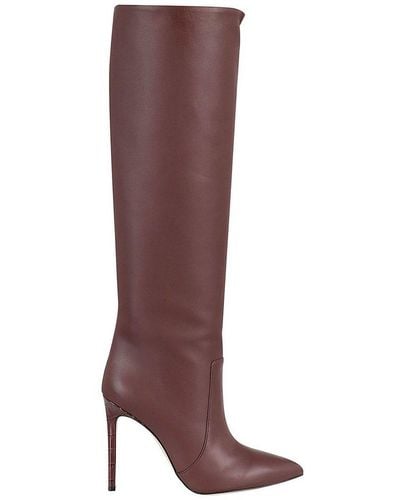 Paris Texas Pointed-toe Knee-high Stiletto Boots - Brown