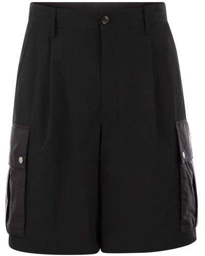 Moncler Cargo Bermuda Shorts - Black