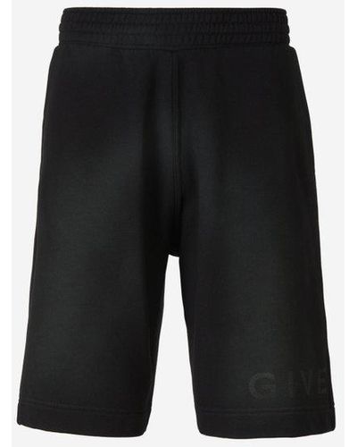 Givenchy Logo Cotton Bermuda Shorts - Black