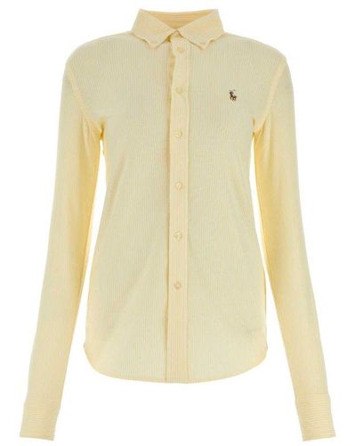 Polo Ralph Lauren Pony Embroidered Long-sleeved Shirt - Yellow