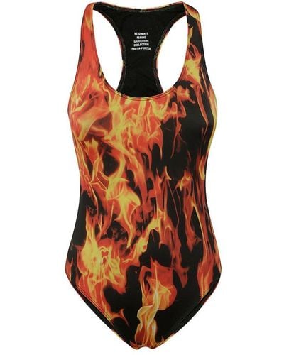 Vetements Fire Swimsuit - Orange