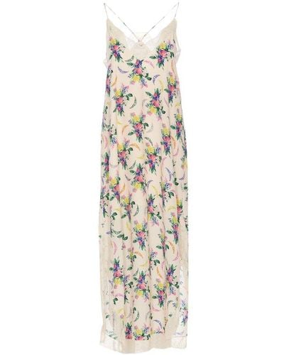 Zadig & Voltaire Ristyl Floral-printed V-neck Maxi Dress - White