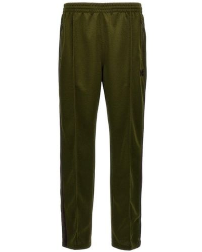 Needles Logo Embroidered Side Band Joggers - Green