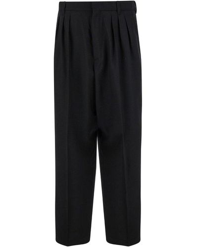 KENZO Pleated Tailored Trousers - Black