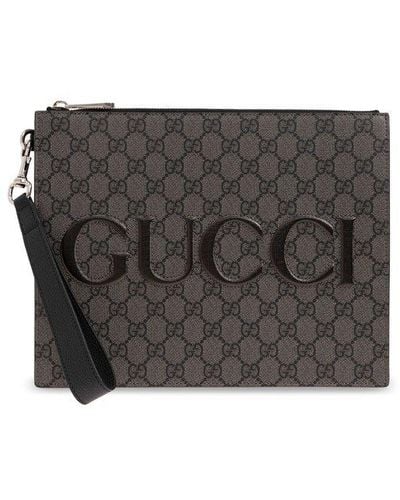 Gucci Handbag With Logo - Grey