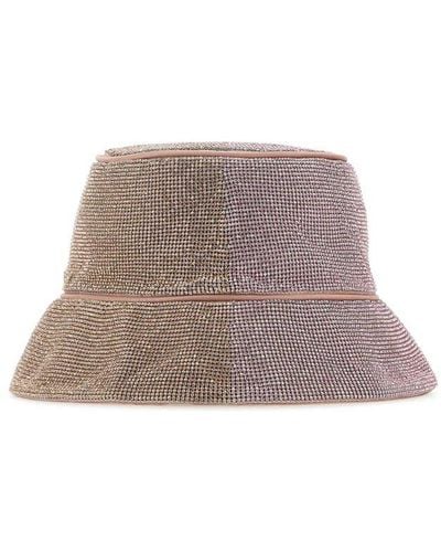 Kara Embellished Mesh Bucket Hat - Grey