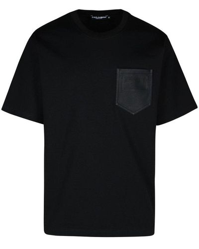 Dolce & Gabbana Logo Embossed Crewneck T-shirt - Black