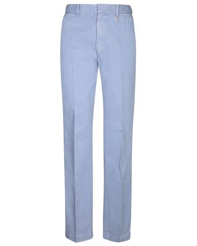 Fendi Worn-effect Straight-leg Trousers - Blue
