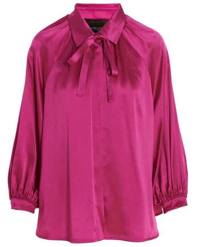 Max Mara Bow Detailed Long-sleeved Blouse - Pink