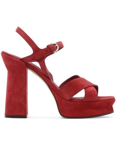 Ferragamo Sonya Heeled Sandals - Red