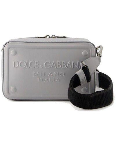 Dolce & Gabbana Dolce&Gabbana Calfskin Shoulder Bag - Grey