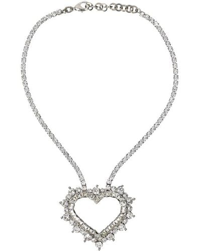 Alessandra Rich Heart Embellished Necklace - Natural