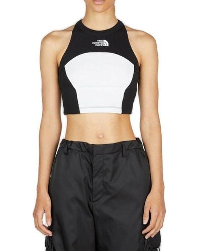 The North Face Color-block Cropped Top - Black