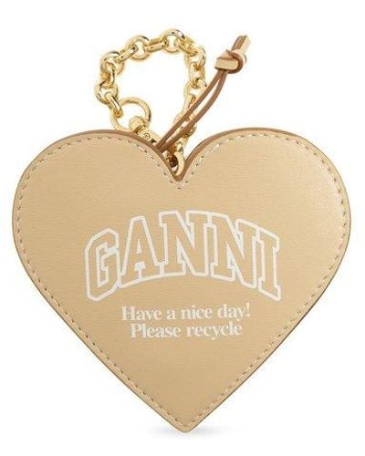 Ganni Heart-Shaped Pouch - Metallic