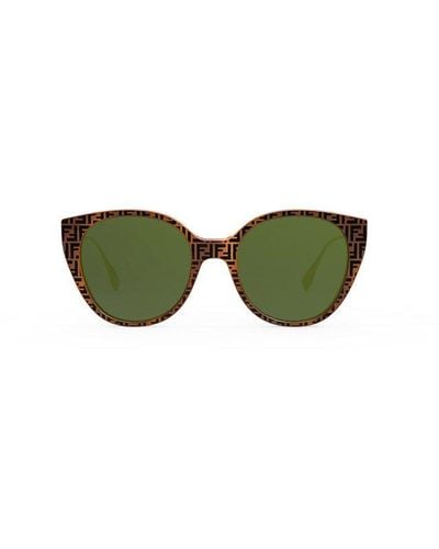 Fendi Cat Eye Frame Sunglasses - Green