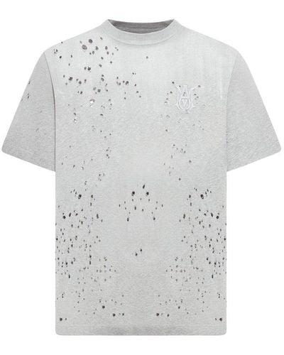 Amiri Ma Shotgun Embroidered T-shirt - Grey