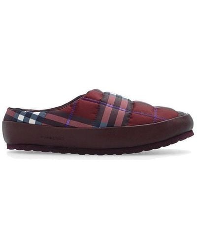 Burberry Northaven Quilted Slides - Purple