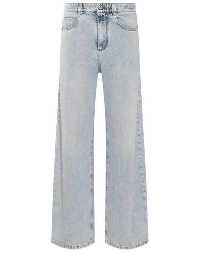 Brunello Cucinelli High Waisted Wide-leg Jeans - Blue