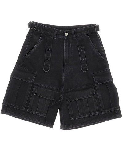 Vetements Cargo Denim Shorts - Black