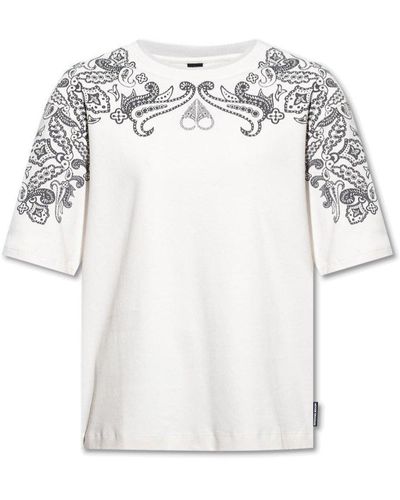 Moose Knuckles Bandana Printed Crewneck T-shirt - White