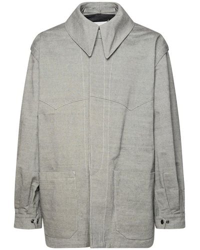 Maison Margiela Pocket Buttoned Shirt Jacket - Grey