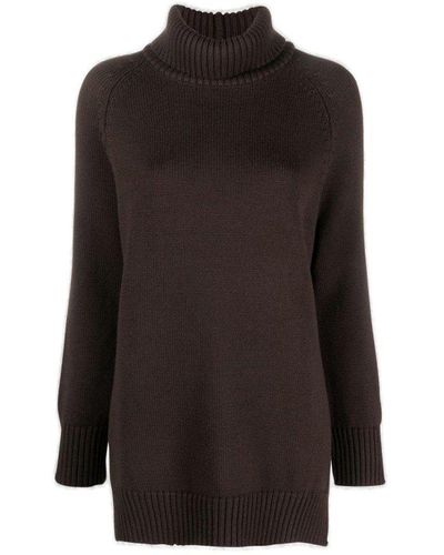 Societe Anonyme Snow Roll-neck Knitted Sweater - Black