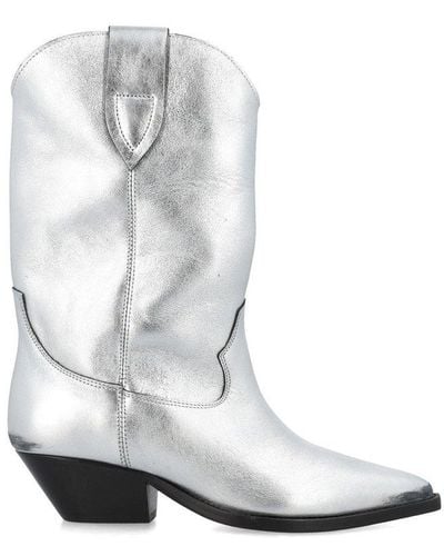 Isabel Marant Duerto Metallic Boots - White