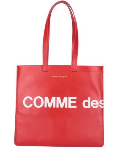 Comme des Garçons "huge Logo" Tote Bag - Red