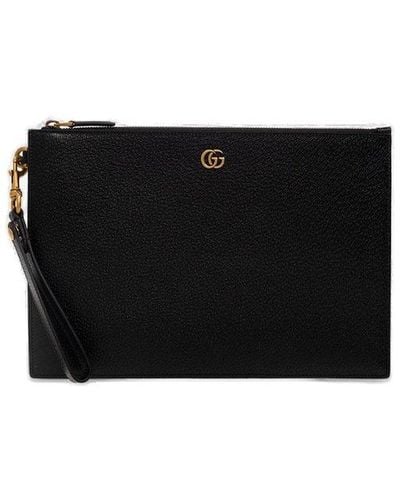 Gucci GG Marmont Zipped Pouch - Black