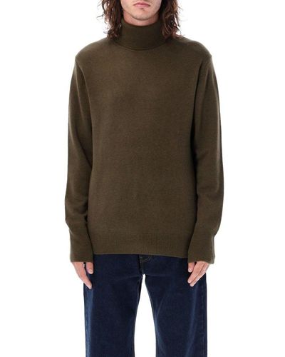Aspesi High-Neck Wool Sweater - Natural