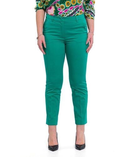 Weekend by Maxmara Cropped Tailored Trousers - Green