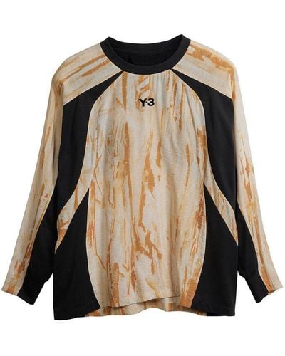 Y-3 Rust Dye Long Sleeve T-shirt - Natural