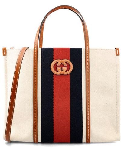 Gucci Canvas Handbag - Red