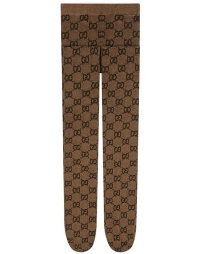 Gucci GG Pattern Tights - Brown