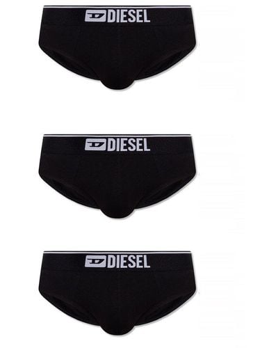 Diesel DSL Cotton Boxer Briefs - Black