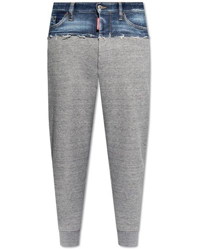 DSquared² Patchwork Track Trousers - Blue