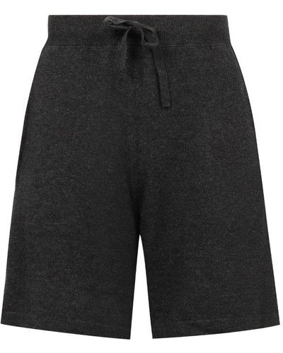 LeKasha Lode Drawstring Knitted Shorts - Black