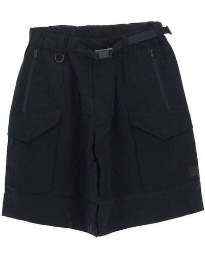 Y-3 Belted-waist Bermuda Shorts - Black
