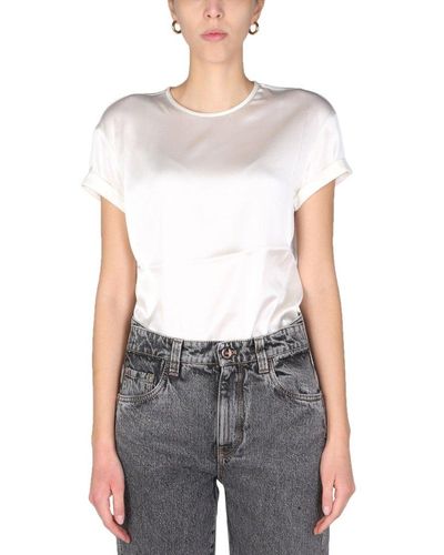 Brunello Cucinelli T-shirt With Jewellery Detail - Multicolour