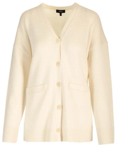 Theory Wool And Cashmere Cardigan - Natural