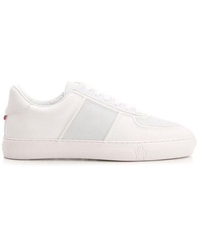 Moncler Paneled Lace-up Sneakers - White