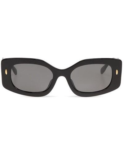 Tory Burch Miller Pushed Rectangle Sunglasses - Black