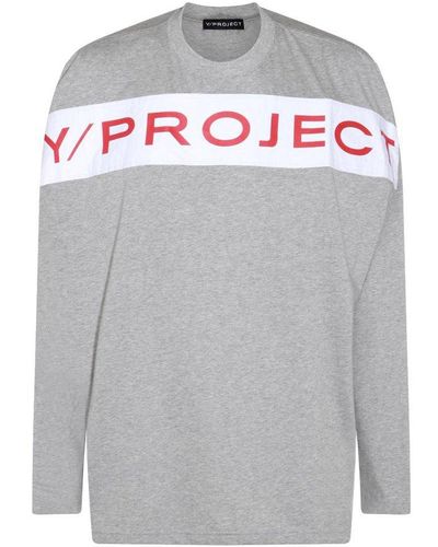 Y. Project Logo Printed Crewneck T-shirt - Grey