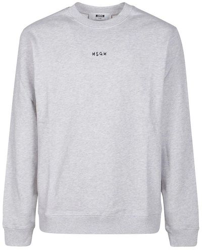 MSGM Round Neck Sweatshirt - Grey