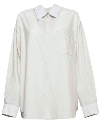 Lemaire Long-sleeved Buttoned Shirt - White