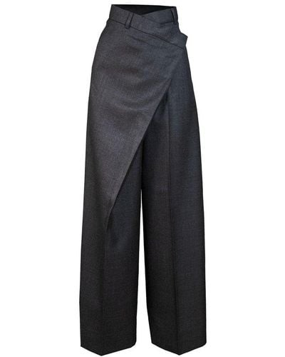 Acne Studios Tailored Wrap Pants - Blue