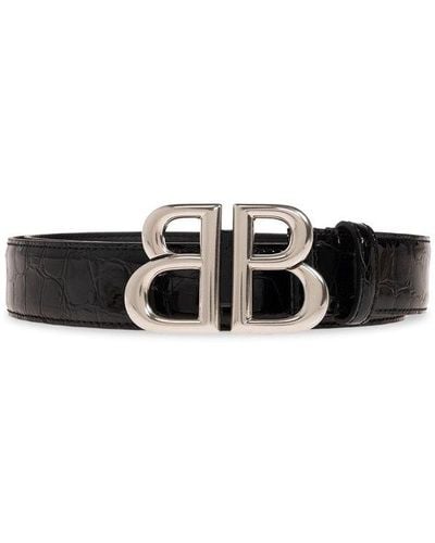 Balenciaga Belt With Logo, - Black