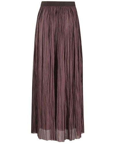 Roberto Collina Wrinkle Detailed Pleated Skirt - Purple