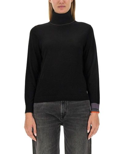 PS by Paul Smith Turtleneck Knitted Jumper - Black