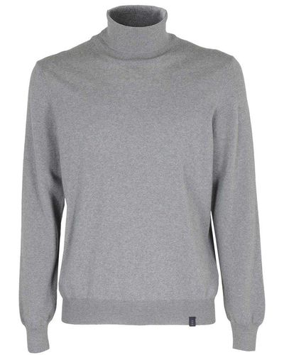 Fay Turtleneck Long-sleeved Sweater - Gray